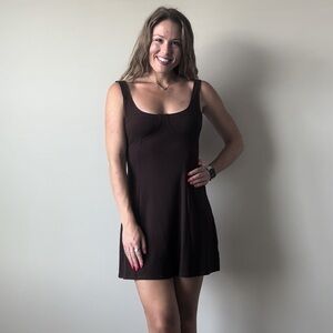 NWT Brown Ribbed Summer Tank Dress
